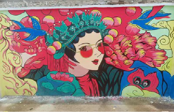 上犹墙体彩绘-网红墙