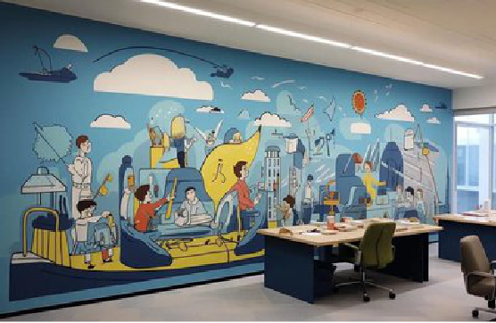 上犹办公室墙绘的特点。