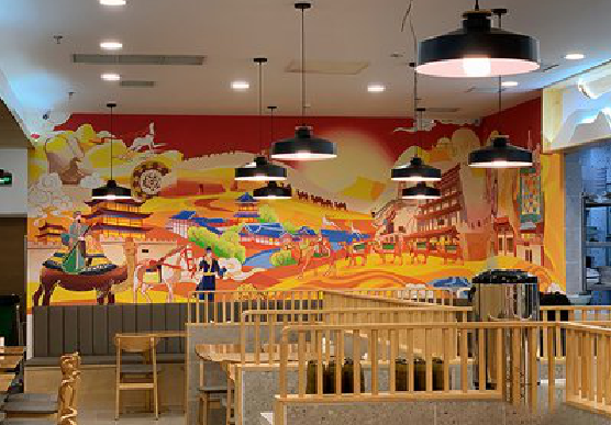 上犹商业空间彩绘介绍。