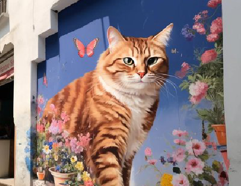 上犹自己绘制有个性的手绘墙