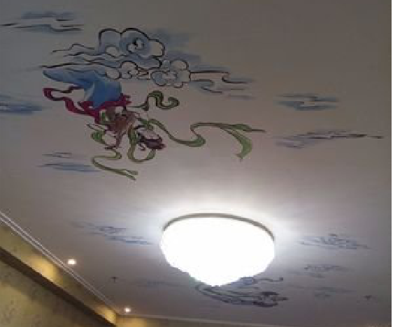 上犹如何快速绘制天花板上的手绘墙？