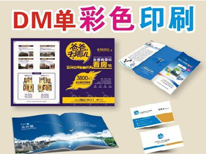 上犹单页印刷，色彩搭配简单。